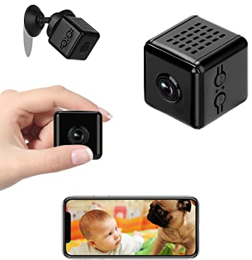 HiKam MiniKamera WLAN 4K HD, WiFi Überwachung Mini Kamera Live Übertragung Handy App, Babyphone Haustierkamera Überwachungskamera Innen, mit aufzeichnung, Bewegungsmelder, Nachtsicht, Akku, MW1