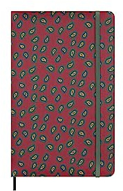 Moleskine Silk Notizbuch, Hardcover mit italienischer Seide von Mantero, mit linierten Seiten und elastischem Verschluss, mit Geschenkbox, Großformat 21x13cm, Farbe Bordeaux