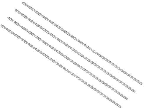 CoCud 4Stk Extra Lange Spiralbohrer 2.5mm Bohrer Bit Durchmesser Drehbohrer | Schnellarbeitsstahl, 160mm, Gesamt Länge, Für Gehärtetes Metall Holzarbeiten Plastik Aluminium