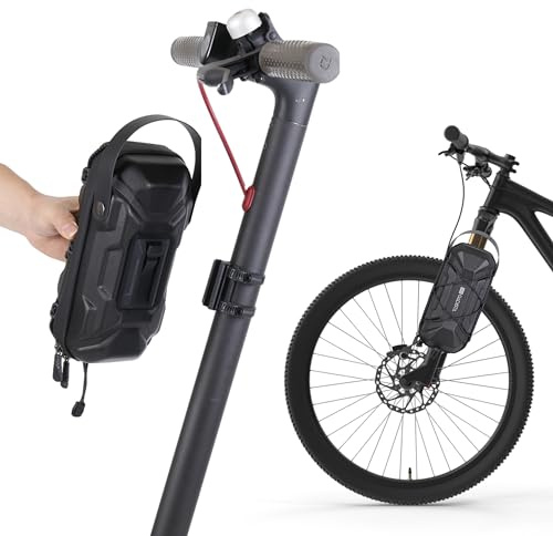 GADISTA Sacoche Trottinette Électrique Étanche 2 L Rangement Guidon | Fixation amovible pour téléphone, clés, outils et antivol, compatible avec la plupart des trottinettes et vélos