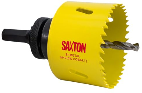 Saxton HSS Hole Saw Cutter M42 Bi-Metal 8% Cobalt Heavy Duty + Arbor (14mm – 230mm) (67mm + Arbor)