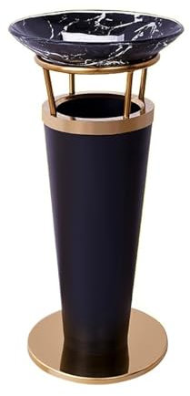 SLMSMSH Cendrier Debout Cendrier Colonne de Cendres en Acier Inoxydable, Poubelle de Hall, Ascenseur Rond Vertical, entrée, Couloir KTV, Seau à Cendres Cendrier pour l'extérieur (Color : G)