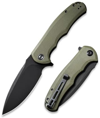 CIVIVI Praxis Taschenmesser Klappmesser, 9,52 cm 9Cr18MoV Klinge C803F | EDC Messer, Liner Lock, Grünem G10-Griff, für Outdoor, Camping, Wandern, Geschenk