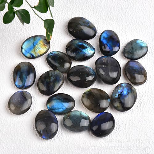 Groß Labradorit,2.4 Kristalle Mondstein Edelsteine,Natural Spirit Stone Labradorite,Sorgensteinen,Handschmeichler Stein,Für Meditation Deko,Yoga,Chakra Reiki Balancing Energiestein