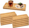 10 Pcs Small Wooden Serving Tray, Rectangular Bamboo Serving Platter Bulk, 28 x 10 cm Wooden Charcuterie Boards Plates Decor for Restaurant Display Coffee Wine Food Tea Fruit Meals Dessert