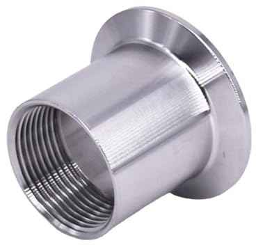 1/4 3/8 1/2 3/4 1 2 3 BSPT Female x 0.5 1.5 2 2.5 Tri Clamp Pipe Fitting Connector SUS316 Stainless Sanitary Homebrew(K64mm OD,316L FEMALE_1-1/2)