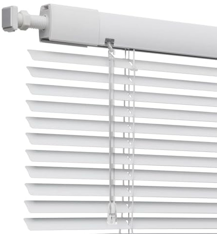 Aluminium-Jalousien, individuelle Größe, weiß, horizontal, ohne Bohren, UV-beständig, wasserdicht, einfach zu installieren, 50,8 x 81,3 cm