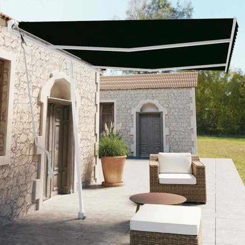 CINDERFUL Toldo de pie automático Gris Antracita 350x250 cm Muebles de jardín