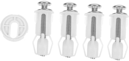 BAZEITFLOW 4 pezzi Kit Fissaggio Sedile Wc in Acciaio Inox e Nylon Resistente e Bulloni per Copriwater Accessori Durevoli e Facili da Installare per Bagno