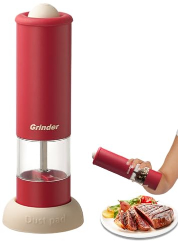 Grinder De Pimienta Eléctrica - Molino De Condimento Recargable De 20 Cm, Molinillo De Sal De Ascenso Ajustable, Accesorio De Cocina Portátil, Trituradora De Especias Automáticas Duraderas | Herramien