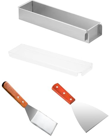 AMISENK Set di 3 stampi rettangolari per tiramisù con pannello rimovibile e spatola | Set di utensili da forno antiaderenti