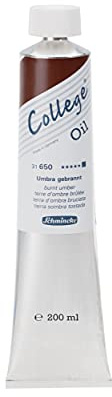 Schmincke Sminkväska 200 ml college olja Umbra bränd oljefärg 31 650 015 konstfärger konstnär
