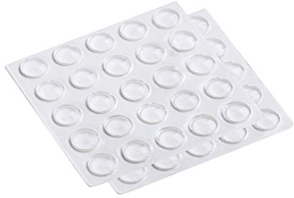 Metafranc Schutzpuffer Ø 8 mm - selbstklebend - transparent - 50 Stück - Effektiver Schutz sensibler Oberflächen / Möbelpuffer-Set / Anschlagdämpfer für Schranktüren / Anti-Rutsch-Puffer / 645956