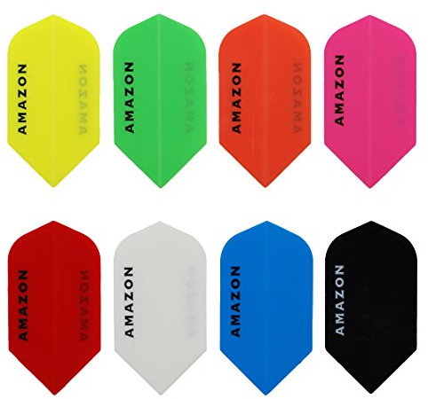 Bullydarts Amazon Slim Shaped Dart Flights (White, 10 Sets)