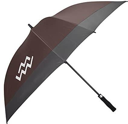 Golf Regenschirm 62 Zoll - Winddicht - Automatisch Öffnen - UV-Schutz - Quadratischer Regenschirm für Herren Damen - Umber auf Esche - Einheitsgröße