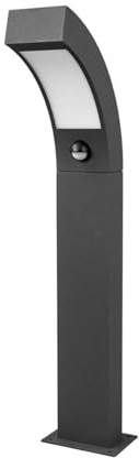 LED Luminaire extérieur Lennik (Moderne) en Noir Aluminium (1 lampe,à), Borne lumineuse, luminaire pour socle