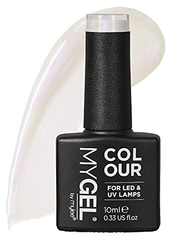 Mylee Gel Nail Polish 10ml [Sea Shell] UV/LED Soak-Off Nail Art Manicure Pedicure for Professional, Salon & Home Use [White Range] - Long Lasting & Easy to Apply