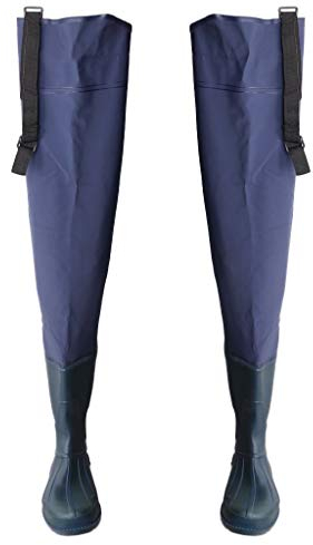 Tubayia 1 Paar Wasserdicht Herren Angeln Gummistiefel rutschfest Angelstiefel Hüftstiefel