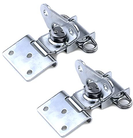 MY MIRONEY Silver Tone Spring Loaded Butterfly Twist Latch and Large Keeper Hardware Metal Toggle Clamp Case Closure with Screws Pack of 2