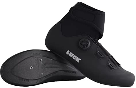 LUCK Fly Vinter Road Cykling Sneakers för män och kvinnor | Vinterstövlar, Svart, 41 EU