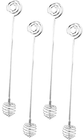 ABOOFAN 4pcs Stainless Steel Honey Dipper Sticks Milk Powder Stirring Rods Honey Stir Wands for Kitchen and Baking