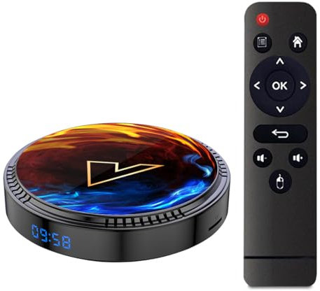 CHROX Android 12.0 TV Box, Set Top Box Allwinner H618 Quadcore 4GB RAM 64GB ROM Support 4K 3D 2.4/5.0Ghz Wifi BT5.0 10/100M Ethernet HDMI 2.0 H.265 Smart TV Box,4GB+32GB