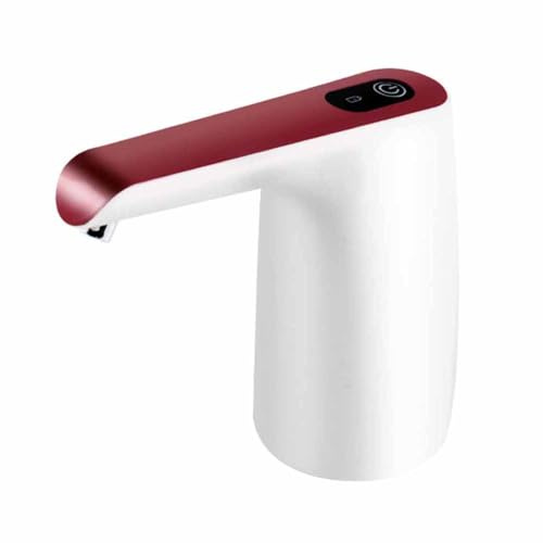 Water Bottle Pump, Portable Electric Water Dispenser 1.3-5 Gallon Home USB Charging Automatic Drinking Water Pump for Indoor & Outdoor, Red