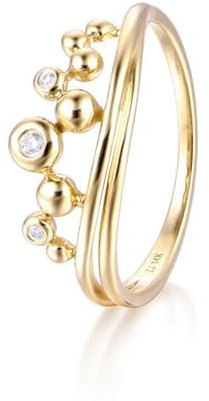 Epinki Rosegold 18 Karat Ring, Klassiker Hochzeitsband mit Diamant Ovalschliff, Au750 Rosegold Bandringe Eheringe Diamantring Damen Echtschmuck, Individuelle Größen