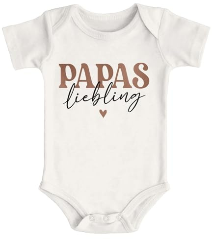MoonWorks® Baby Body Papas Liebling Herz Geschenk Vatertag Bio-Baumwolle Jungen & Mädchen