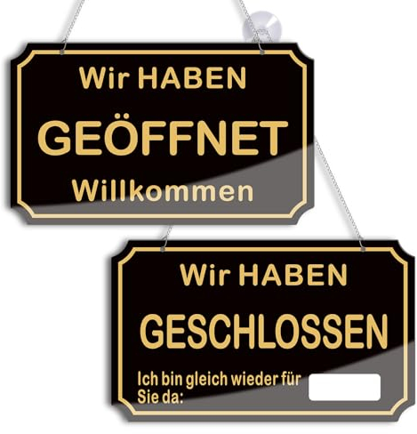 Offen Geschlossen Schild, Acryl Offen Geschlossen Schild, mit hängender Kette, doppelseitiges Design, Hinweise auf Bars, Tierhandlungen, Einzelhandelsgeschäfte, etc.25.4x15.24cm