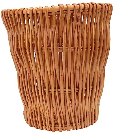 CHILDWEET Aufbewahrungskorb Aus Weide Mülleimer Aus Rattan Naturmaterial Stilvoll Und Warm Ideal Für Wohnzimmer Schlafzimmer