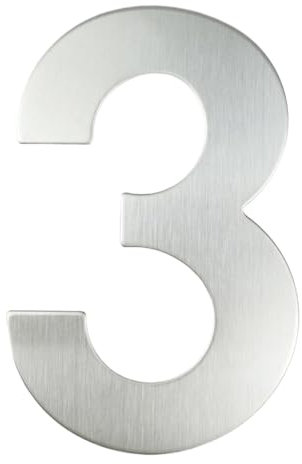 Numero Civico Esterno Numero civico moderno - SUPER GRANDE 12 pollici - Acciaio inossidabile spazzolato, aspetto galleggiante, facile da installare e realizzato in solido 304 Numeri Civici Esterni(Sil