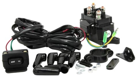 Zerodeko 1Satz Dauerhafter Winde Magnetrelais für Elektrische Seilwinden Winde Kontaktor mit Korrosionsbeständigem Gehäuse für Utv Pickup und ATV Fahrzeuge