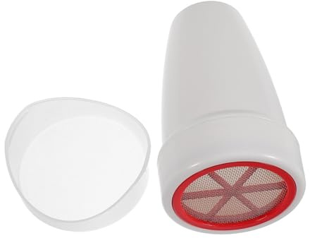 Cabilock Powdered Sugar Sifter and Flour Duster with Fine Mesh, Handheld White Baking Shaker for Cocoa, Matcha, Coffee Dusting, Home Kitchen Tool for Baking and Dessert Decoration