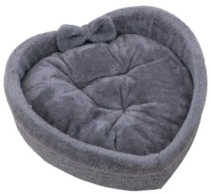 Gcerfby varmt kattbo, mjuk och mysig design, 360 g/450 g/550 g, hjärtformad kattbädd, ergonomisk kattbädd, vinterkomfort, för valp, kattunge, hundsömn