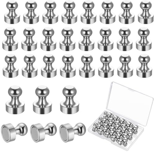 30 Stück Magnete für Magnettafel, Kleine Neodym Magnete Extra Stark, kühlschrankmagnete für Whiteboard Pinnwand Notenmagnete Home Büro Magnet Extra Stark(12 x 16mm)