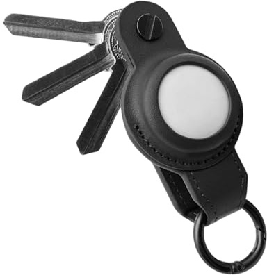 SIGANDG Porte cle airtag Apple,Compatible avec AirTag 2021 Organisateur de clés jusqu'à 5 clés - Noir