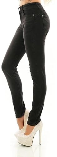 Miss RJ jeans dam skinny jeans push up dam jeans, svart, M
