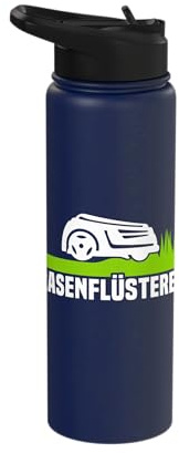 Mowing robot, slogan, lawn robot, lawn mower robot, fun Stainless Steel Insulated Water Bottle