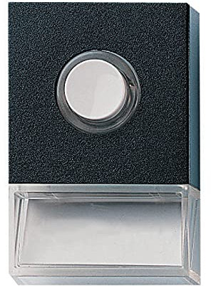 Honeywell Home Friedland D723 Pushlight Illuminated Bell Push with Nameholder - Black