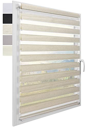 Sol Royal Doppelrollo 100 cm breit DL2 – Doppelrollo Klemmfix ohne Bohren 100x220 cm – Fensterrollo Innen Rollos für Fenster ohne Bohren – Sicht Sonnenschutz Duo Rollo Fenster Rollos für Innen Leinen
