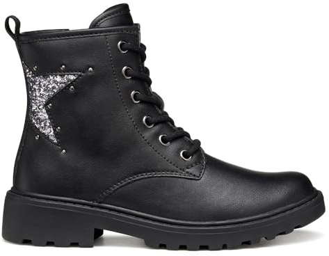 Geox J Casey Girl G, Botines Niñas, Negro, 29 EU