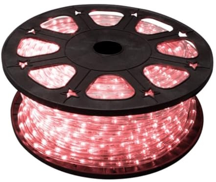 HQ-Power LED-Lichtschlauch, Lichterschlauch außen wetterfest, Lichtschlauch LED, Lichterkette Schlauch, LED Schlauch, Weihnachten, Party, flexibel, Dekoration, 36 LEDs/Meter, rot, 45 m