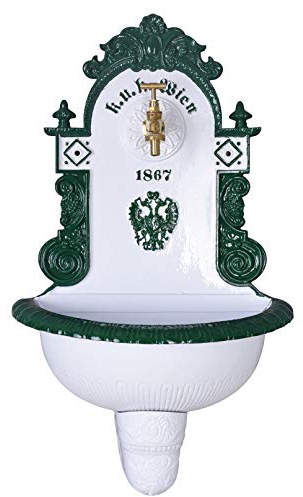 Gartenbrunnen Aluminium Brunnen Antik Wandbrunnen Springbrunnen Landhausstil lup024 Palazzo Exklusiv