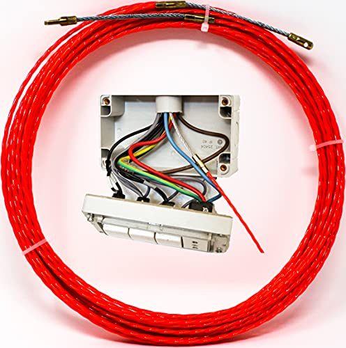Sonda Passacavi Professionale 3 Ø mm 15 m, L'UNICA BIDIREZIONALE, Pilota Passacavo Fili Elettrici Tubazioni da 16-20 Ø, Molla Elettricista definitiva, Pilota impianti saturi e tubature curve strette