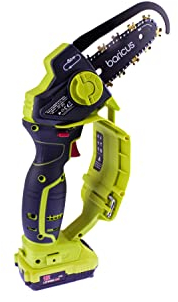 Baricus Akku-Kettensäge 18V Lithium-Ionen System - Version 2.0 - Einhand-Bedienung - Schwertlänge ca. 156mm - Geringer Rückschlag - Ergonomischer Handgriff - B-WARE (Inklusive 2.0 Ah Akku & Ladegerät)