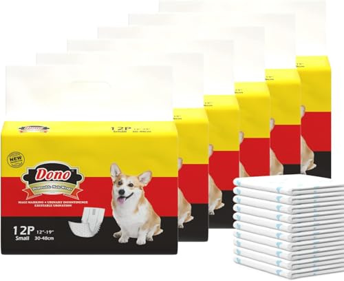 Dono Einweg-Windeln für Hunde, 72 Stück für Rüden, besonders saugfähig, 6S