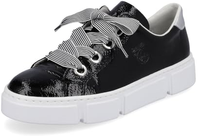 Rieker damsneakers N59A2, dam snörskor, lös insats, Svart 00, 40 EU