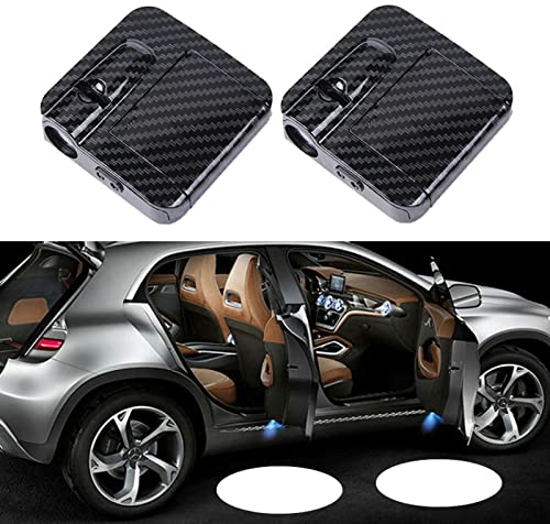 2 Pcs Projecteur de logo Car LED Projecteur, Lumière de Bienvenue de Porte de Voiture, Lumière Lampe de voiture logo lumière de porte de voiture sans fil pour toutes les voitures