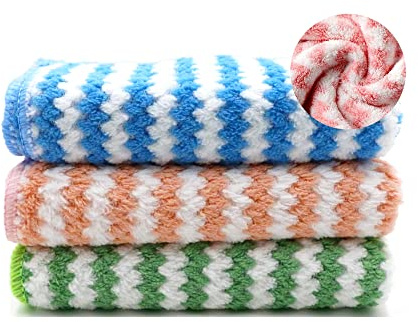CiciIng 3 Stück Mikrofaser Reinigungstücher, 30×40cm Ultra Saugfähig Putzlappen, Mehrzweck Mikrofasertücher Wiederverwendbar Putztücher für Küche Haushalt Auto Reinigung